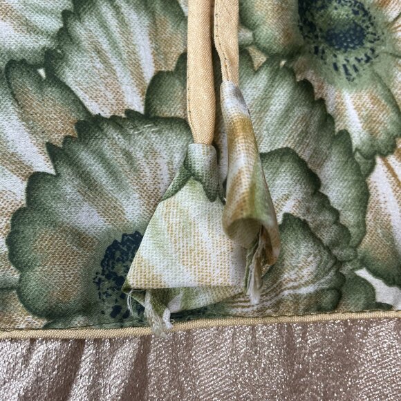 Indian Dress Rhinestones Floral Size XL Green Ruched Top Maxi Floral Embellished - Picture 11 of 14